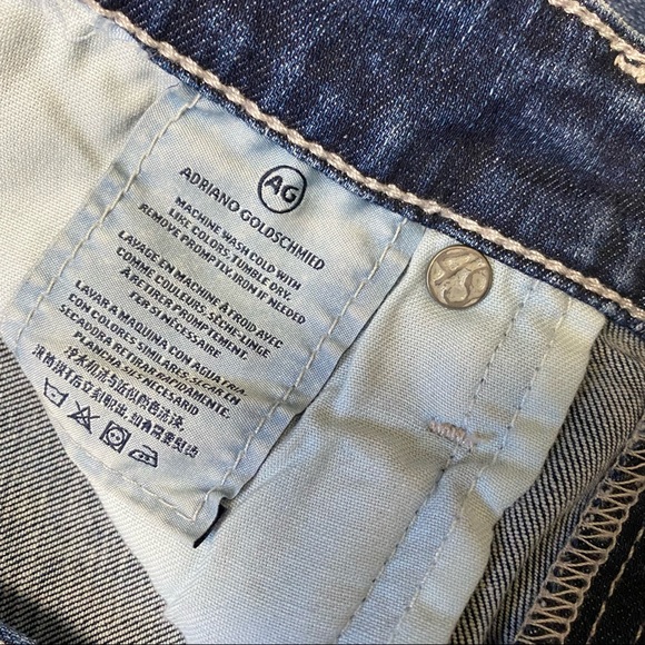 Ag Adriano Goldschmied 'Janis' High Rise Flare Blue Distressed Jeans ** - Picture 7 of 8